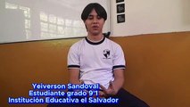 Vidéo questions posées aux jeunes de Medellin