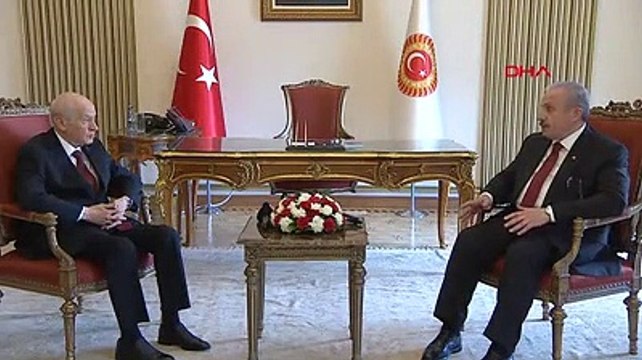 MHP lideri Bahçeli, Meclis Başkanı Şentop'tan görevi geçici olarak devraldı