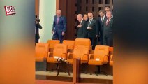 Cumhurbaşkanı Erdoğan'ın Meclis Genel Kurulu'na gelişi sırasında muhalefet ayağa kalkmadı