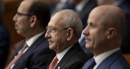 Kılıçdaroğlu'nun Erdoğan'ın Meclis'e girişinde ayağa kalkmadığı anlar böyle görüntülendi