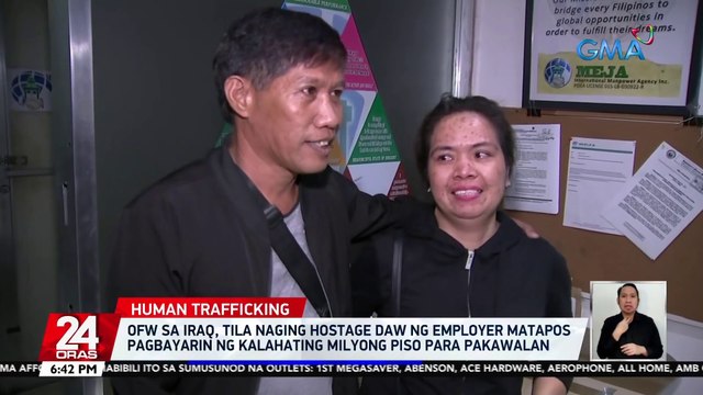 OFW sa Iraq, tila naging hostage daw ng employer matapos pagbayarin ng kalahating milyong piso para pakawalan | 24 Oras