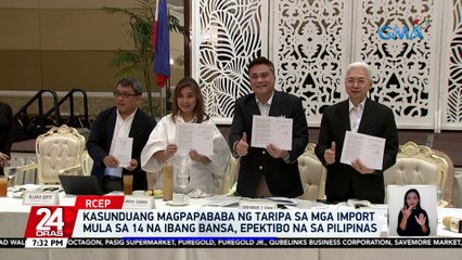 Kasunduang magpapababa ng taripa sa mga import mula sa 14 na ibang bansa, epektibo na sa Pilipinas | 24 Oras