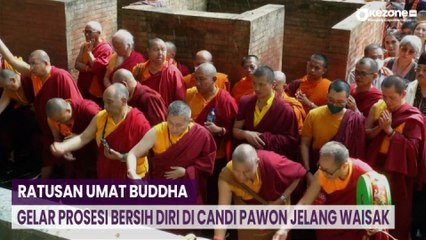 Ratusan Umat Buddha Gelar Prosesi Bersih Diri di Candi Pawon Jelang Waisak
