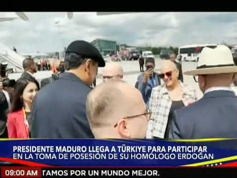 Presidente Maduro llega a Türkiye para participar en la toma de posesión de su homólogo Erdoğan