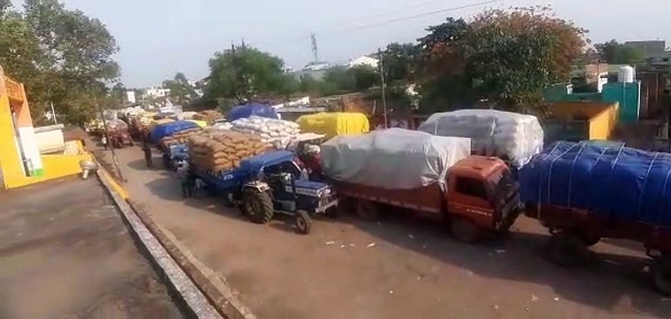 धान की बंपर आवक से भाटापारा कृषि उपज मंडी में व्यवस्था चरमराई, किसान परेशान