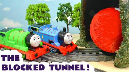 TUNNEL Blockage Toy Train Animation Story with Thomas and Percy Trains