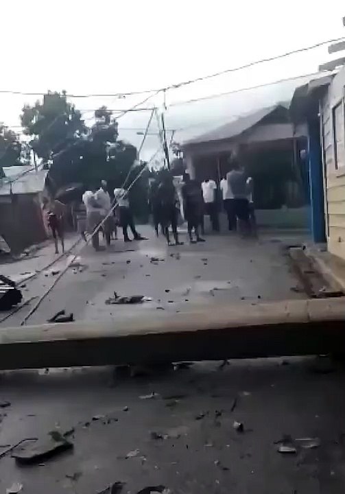 Ventarrón afecta varias infraestructuras en Mao