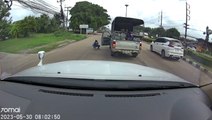 Driver stops mid-traffic to save stray cat lost on road