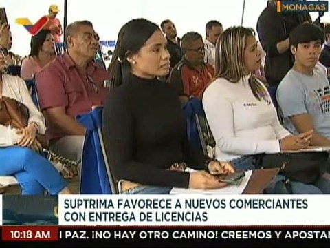 Suptrima entrega 41 licencias de actividades económicas a nuevos comerciantes en Monagas