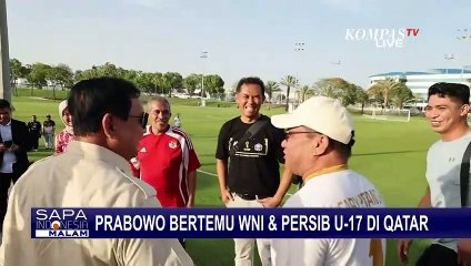 Video herunterladen: Prabowo Subianto Bertemu WNI dan Persib U-17 di Qatar, Dapat Dukungan Maju di Pilpres 2024