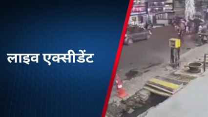 गोरखपुर: पुलिस पिकेट के पास अनियंत्रित कार ने रिक्शे को मारी ठोकर, घटना सीसीटीवी में कैद