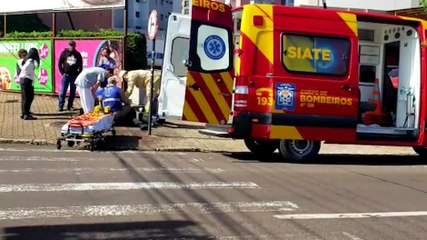 Com suspeita de fratura no braço, mulher é socorrida no Centro