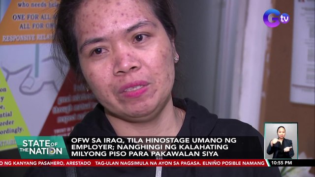 OFW sa Iraq, tila hinostage umano ng employer; Nanghingi ng kalahating milyong piso para pakawalan siya | SONA