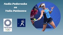 Nadia Podoroska (ARG) vs. Yulia Putinseva (KAZ) / Tenis femenino / Tokio 2020
