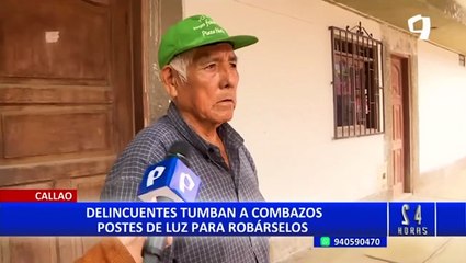 Callao: se hacen pasar como recicladores y roban postes de luz