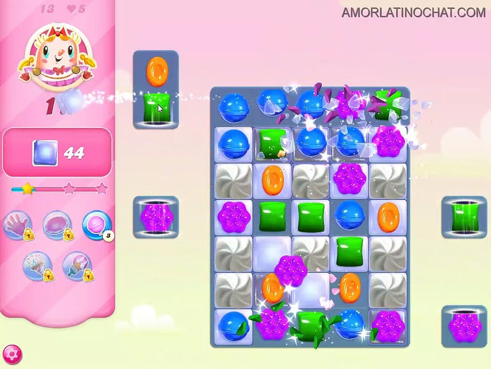 Playing Candy Crush Saga on my pc Level 13  completed  nivel 13 completado jugando juego