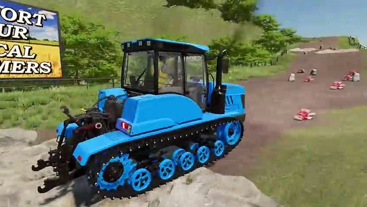 Farming Simulator 22 067 - COLORED MTZ CATERPILLAR DEATH RUN