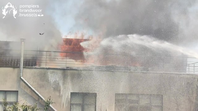 La colonne de fumée visible dans tout Bruxelles: loft en feu rue des Palais à Schaerbeek