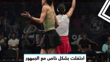 احتفلت بشكل خاص مع الجمهور  نوران جوهر تُتوج ببطولة الجونة الدولية للاسكواش لأول مرة