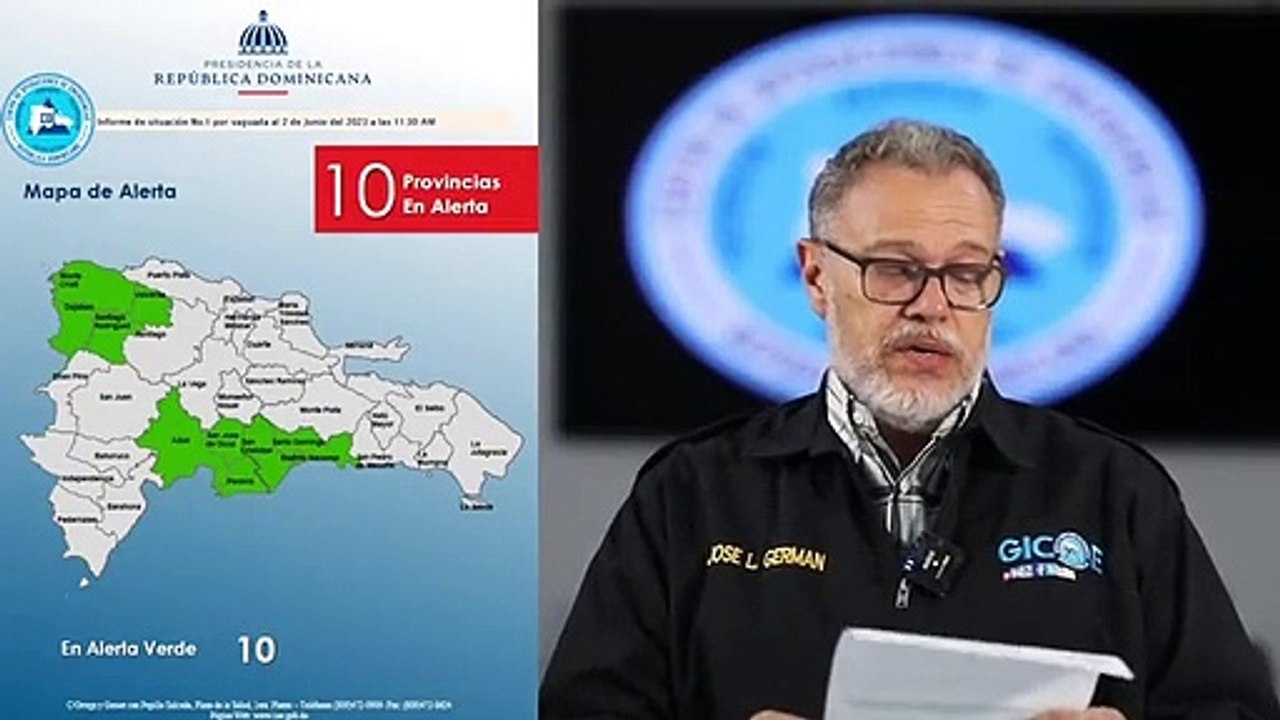 COE coloca 10 provincias en alerta verde