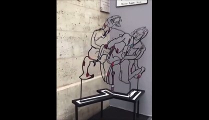 Des sculptures qui prennent vie selon l'angle d'observation