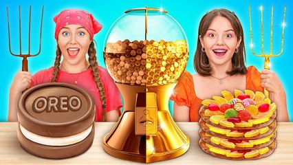 Fille De La Ville Vs Fille De La Campagne _ Défi De Cuisine || Cher Vs Pas Cher Par 123 Go!