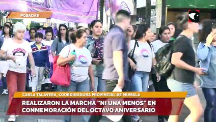 Realizaron la marcha "ni una menos" en conmemoración del octavo aniversario
