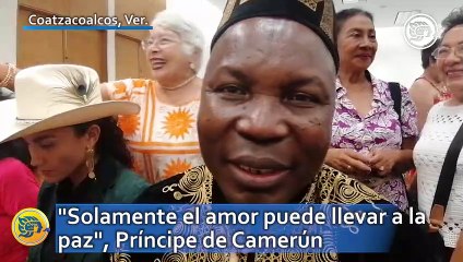 "Solamente el amor puede llevar a la paz", Príncipe de Camerún recuerda en Coatzacoalcos sus vivencias