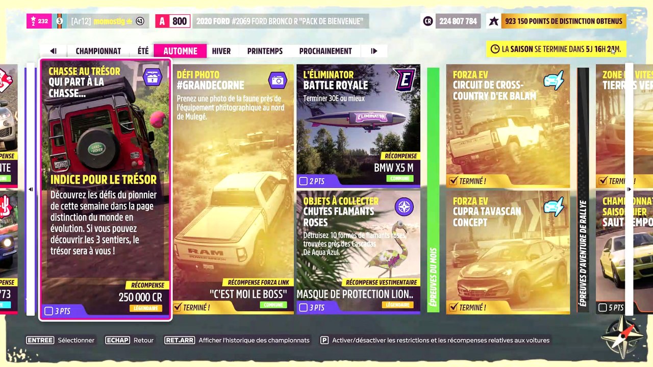 Forza Horizon 5 chasse au trésor qui part à la chasse