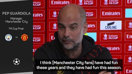 Guardiola urges City fans to have 'the right amount of beer'