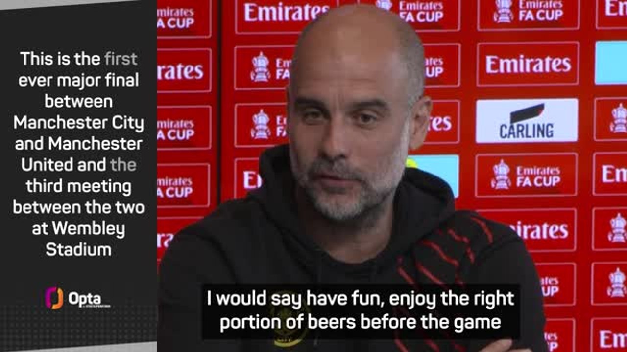 Guardiola urges City fans to have 'the right amount of beer'