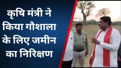 नर्मदापुरम: कृषि मंत्री ने किया गौशाला के लिए जमीन का निरिक्षण, दिए निर्देश