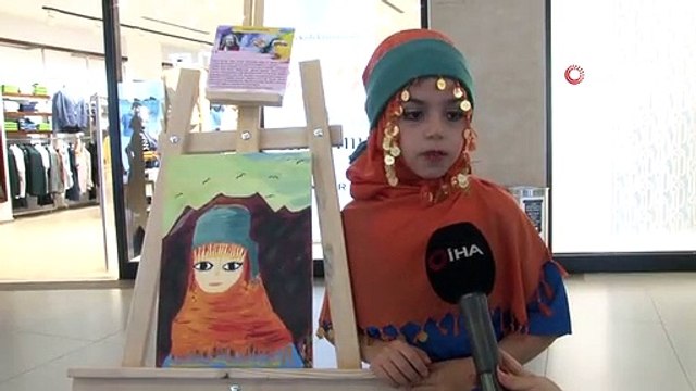 Minik ressamların resimleri Bahçelievler'de sergilendi