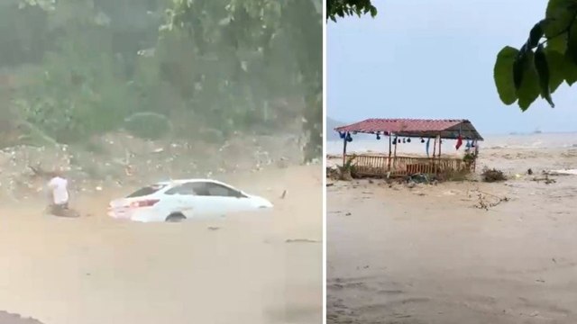 Antalya’da yağmur sonrası dere taştı, tesisler zarar gördü
