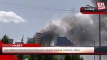 Afşin-Elbistan B Termik Santrali'nde çıkan yangına ekiplerce müdahale ediliyor