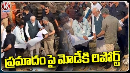 PM Modi  Leaves For Cuttack, Meets Victims At Hospital _ V6 News (1)
