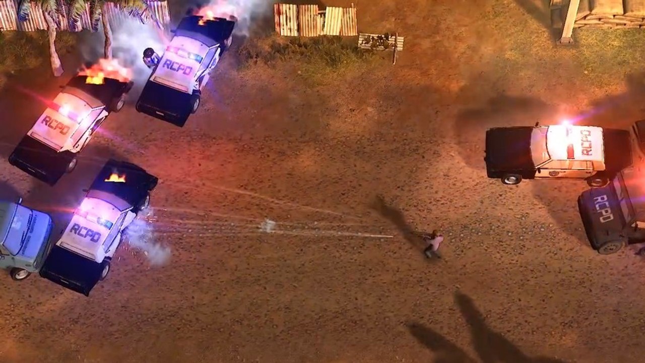 American fugitive - trailer zeigt top-down-action mit verfolgungsjagden