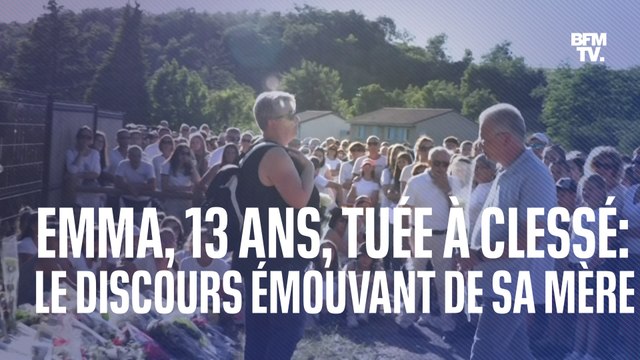 On veut que vous fassiez vivre notre fille : le discours émouvant de la mère d'Emma, 13 ans, tuée à Clessé