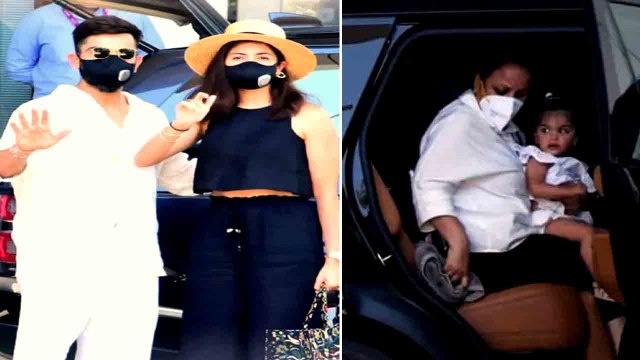 Anushka Sharma और Virat Kohli अपनी बेटी Vamika के साथ हुए स्पॉट, दिख गया बेटी का चेहरा | *Bollywood