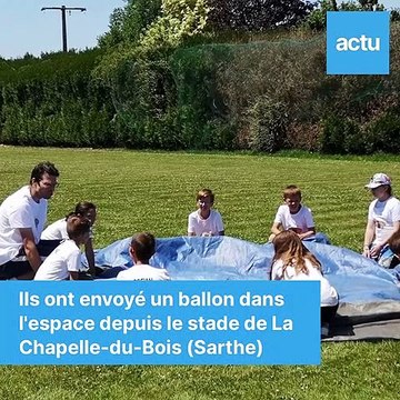 Le ballon d'expériences des élèves de CM1-CM2 de La Chapelle-du-Bois, en Sarthe, lâché dans l'espace