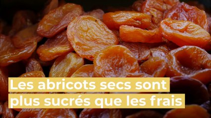 Vrai/Faux : les abricots secs sont plus sucrés que les frais ?