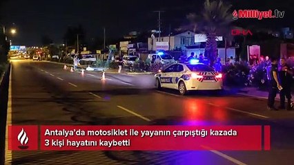Antalya'da korkunç motosiklet kazası: 3 ölü