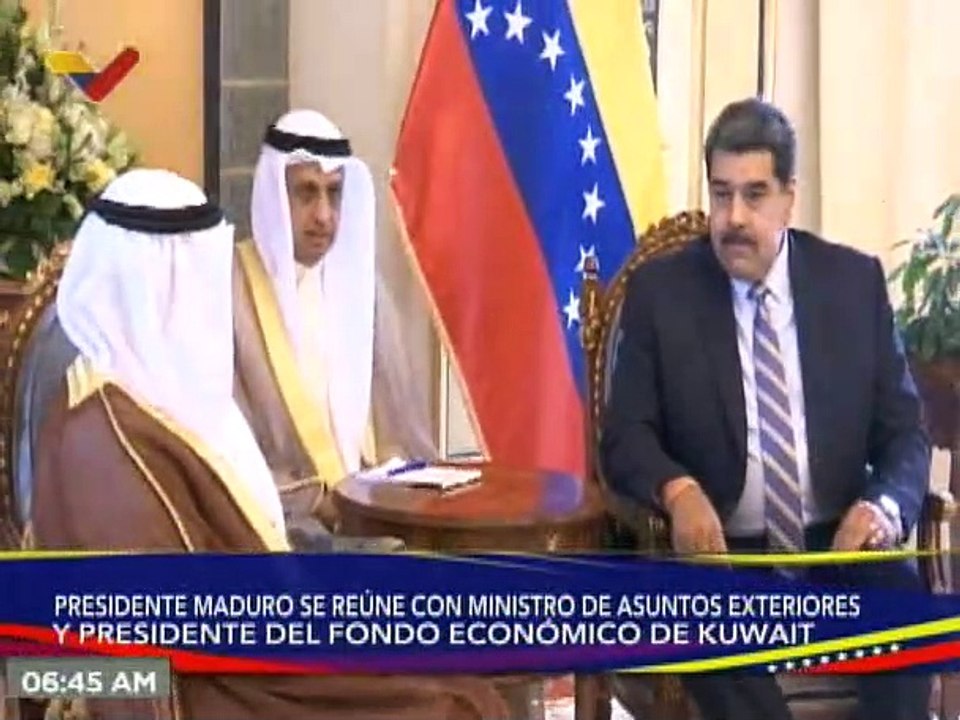 Jefe de Estado venezolano fortalece mapa de cooperación con Ministro de Asuntos Exteriores de Kuwait