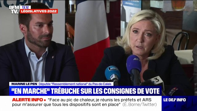 Tout ça n'a ni queue ni tête fustige Marine Le Pen sur les consignes de vote de LREM