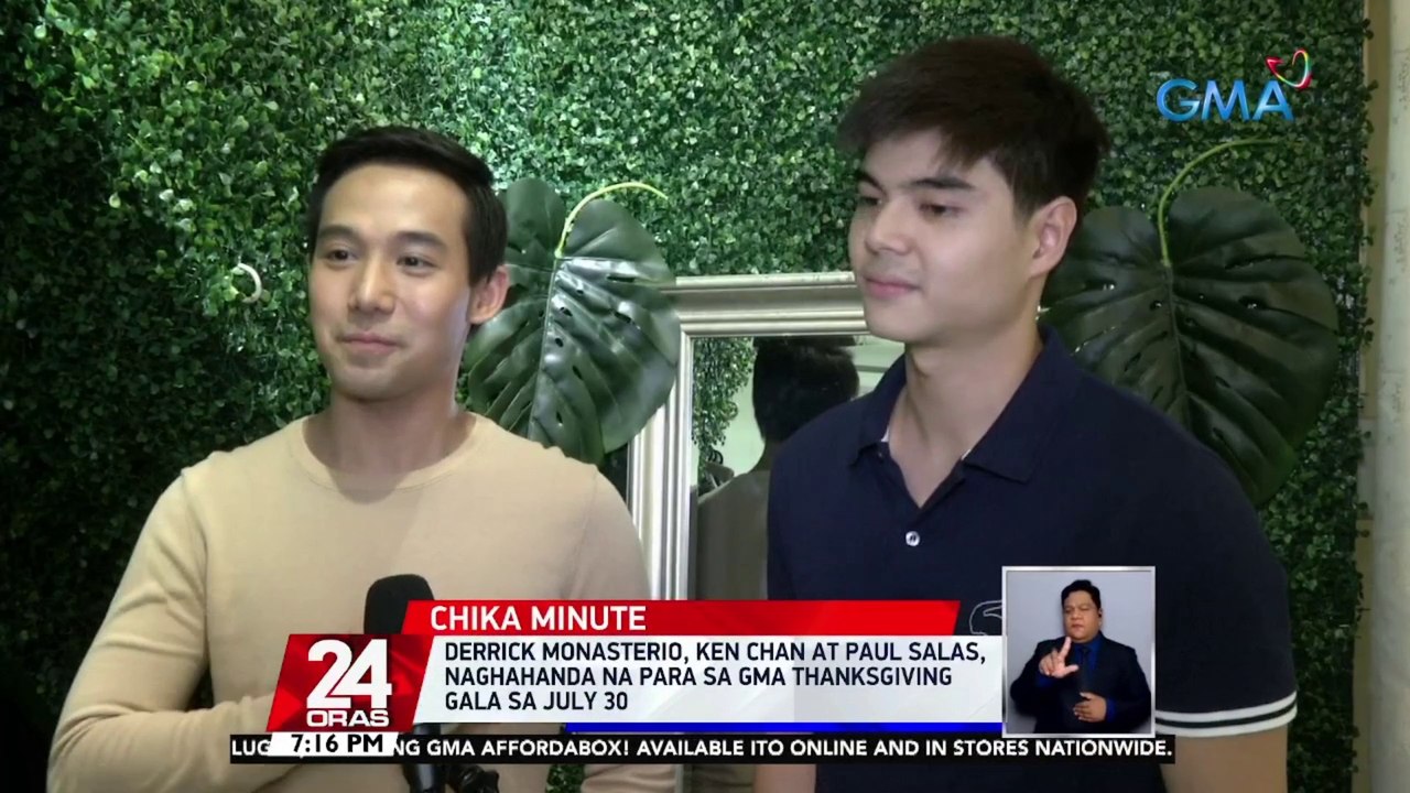 Derrick Monasterio, Ken Chan at Paul Salas, naghahanda na para sa GMA Thanksgiving Gala sa July 30 | 24 Oras