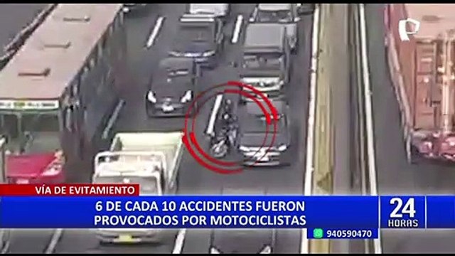 Motociclistas encabezan cifras de accidentes viales en la capital, según el MTC