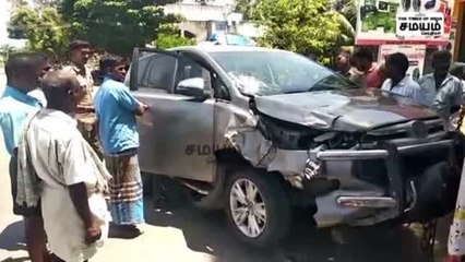 காரில் வந்த எமன்; ஒரு நிமிடத்தில் நிகழ்ந்த சோகம்!