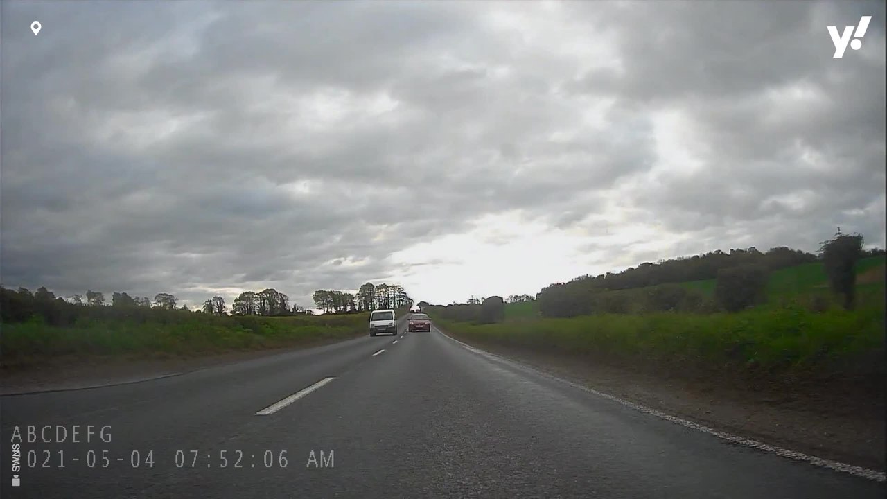 Shocking moment van driver hits OAP after overtaking while 'showing off'