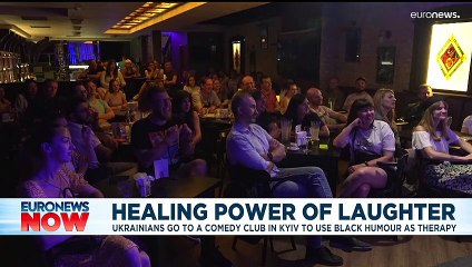 Ukrainians use humour to help them cope with the horrors of war