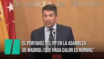 El portavoz del PP en la Asamblea de Madrid: 